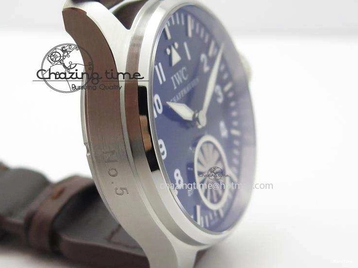 MIROTIME 0105 Reliable Big Pilot “Markus Buhler” IW5003 Turbine V6F Best Edition Blue Dial On Leather Strap A 7324